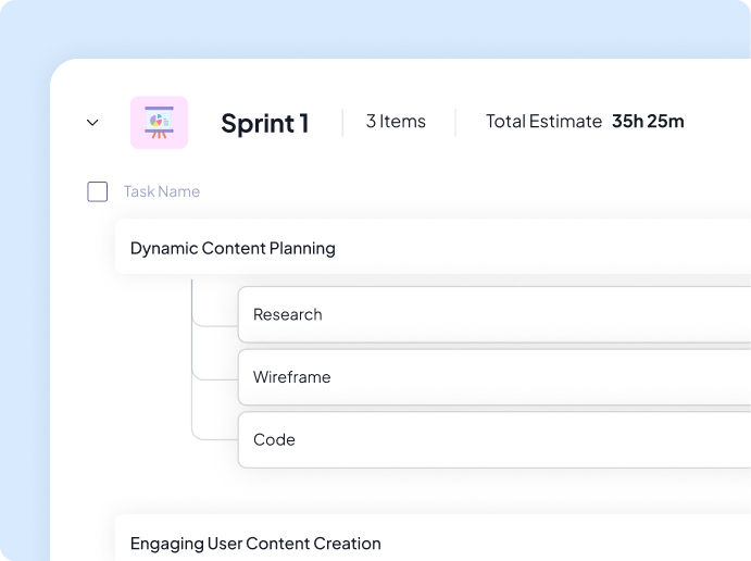 List view in 5day.io