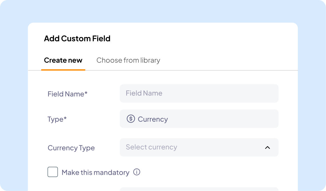 How to create custom field in 5day.io