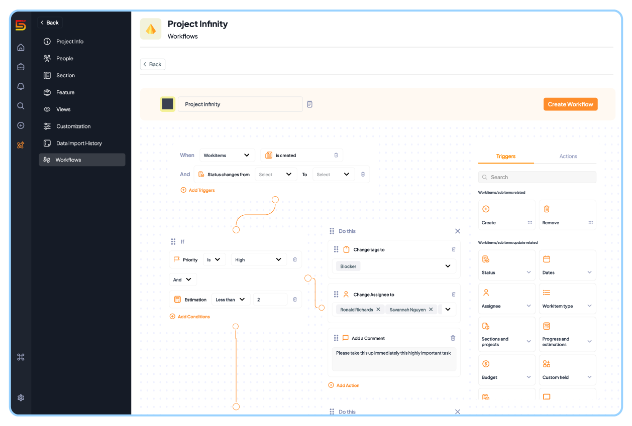 Automation in 5day.io