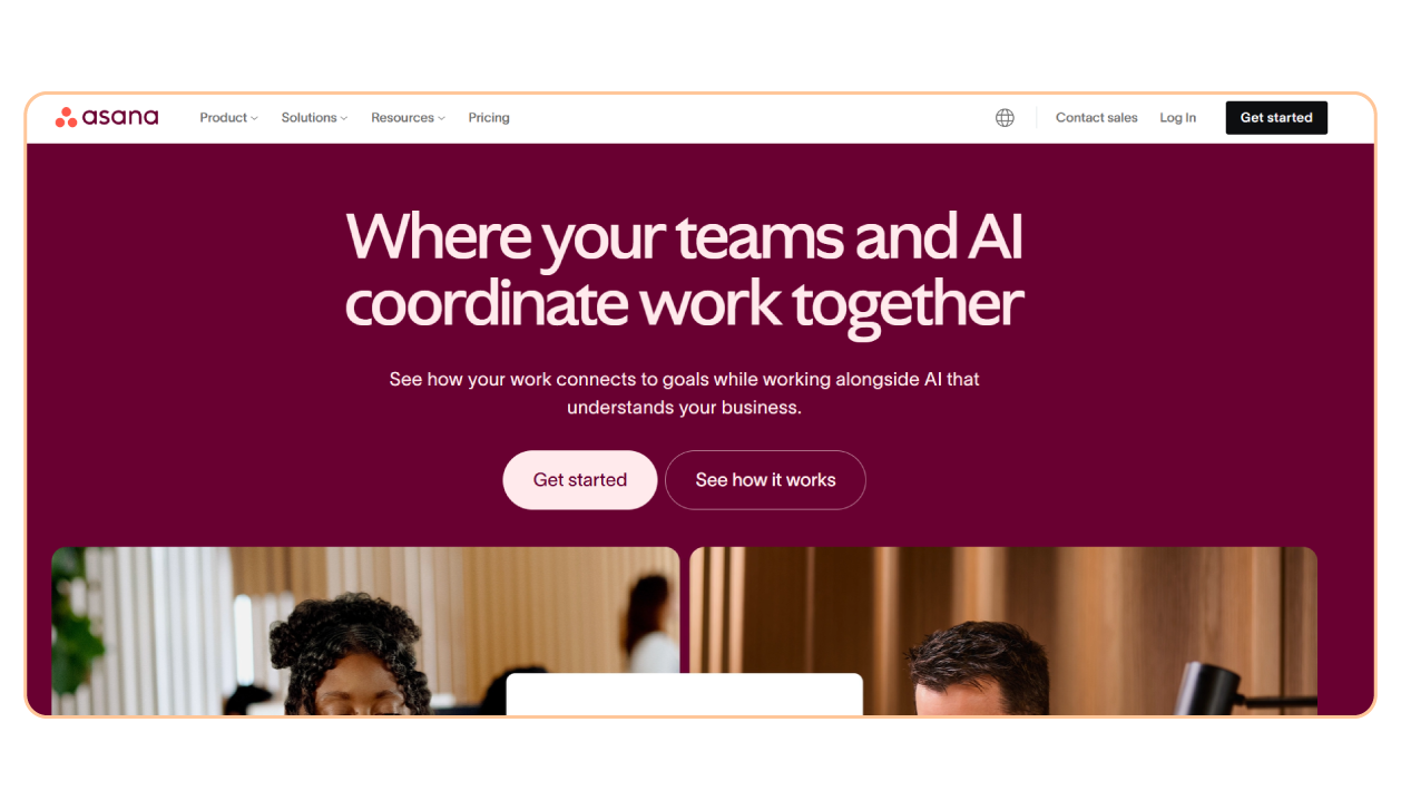Asana Homepage