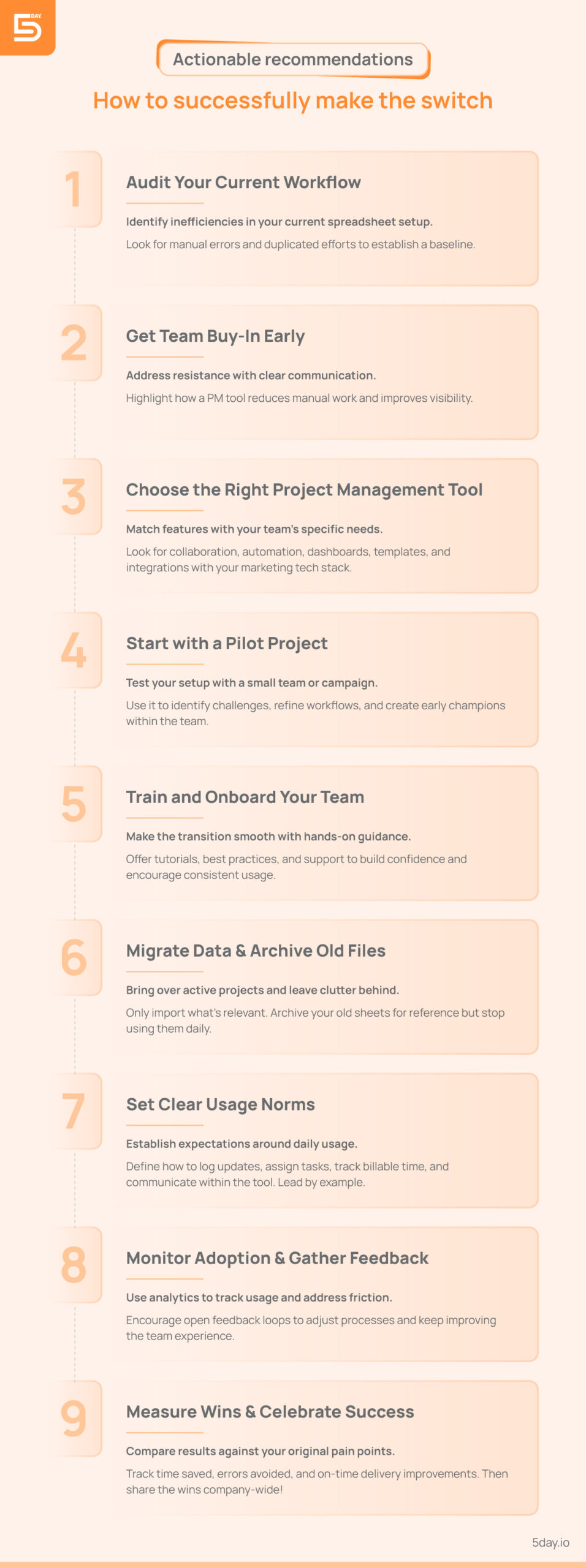 How to successfully switch from spreadsheets to marketing project management software