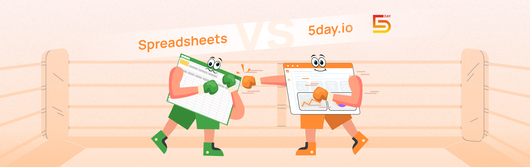 5day.io vs Spreadsheets