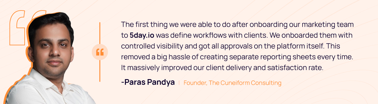 Agency testimonials - Paras