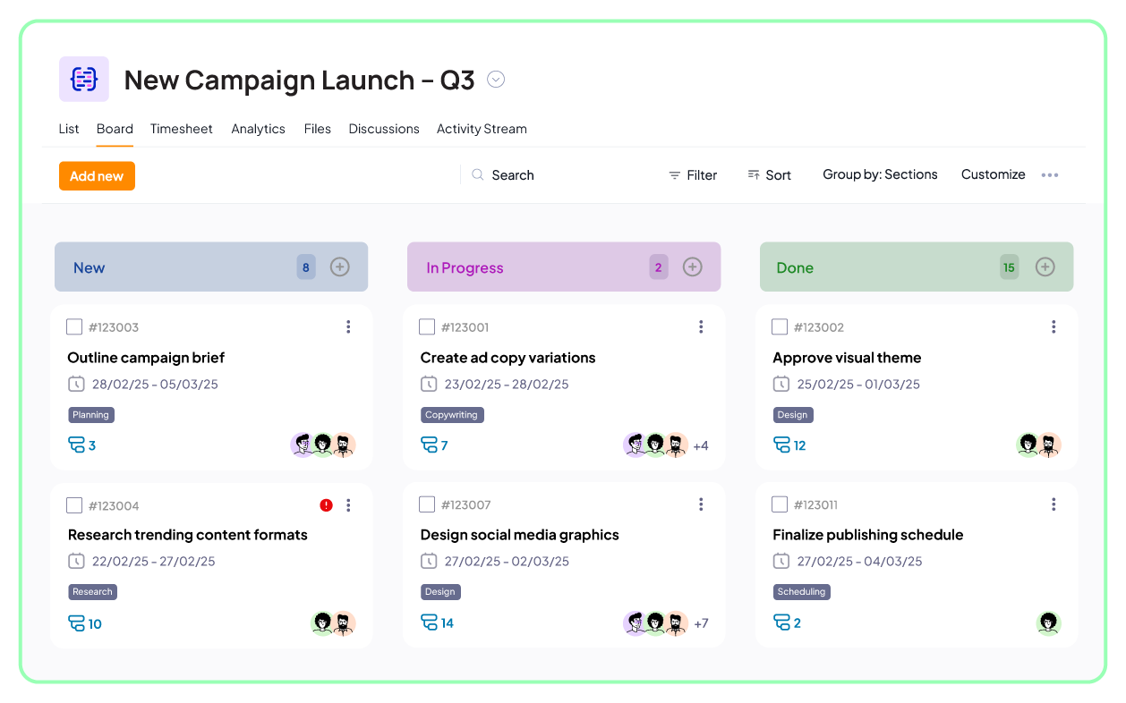 Sprint Progress with 5day.io