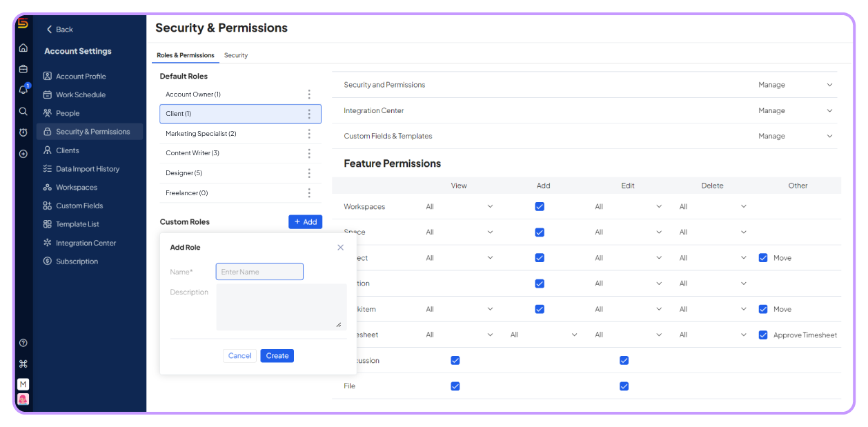 Dedicated client portals