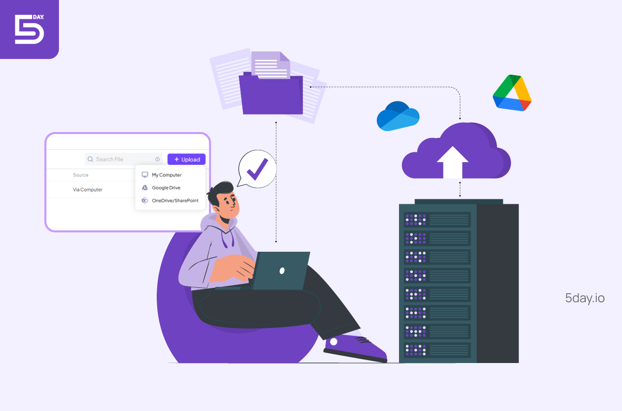 Option to directly link Google Drive or OneDrive in 5day.io