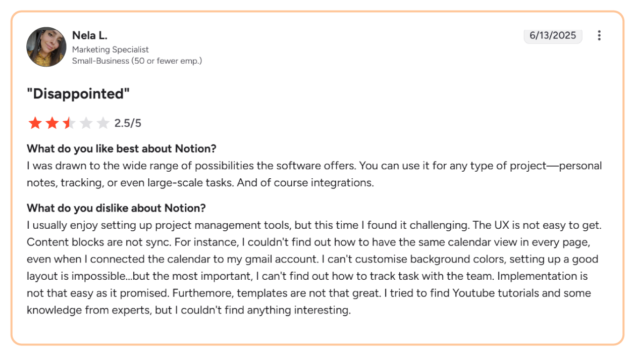Notion review on G2