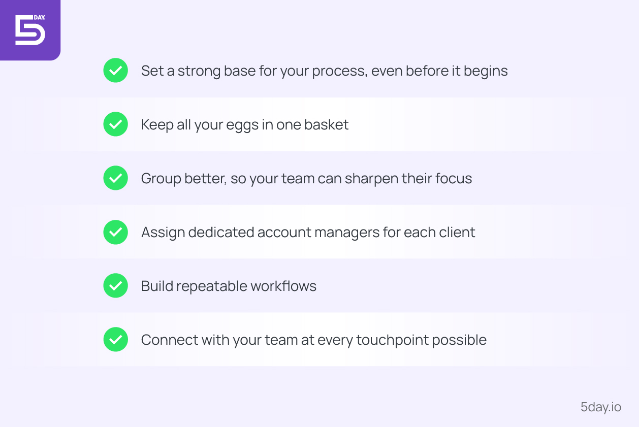 Strategies for managing multiple agency clients