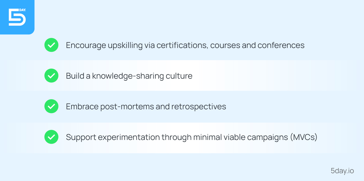 Encouraging continuous learning in your marketing team