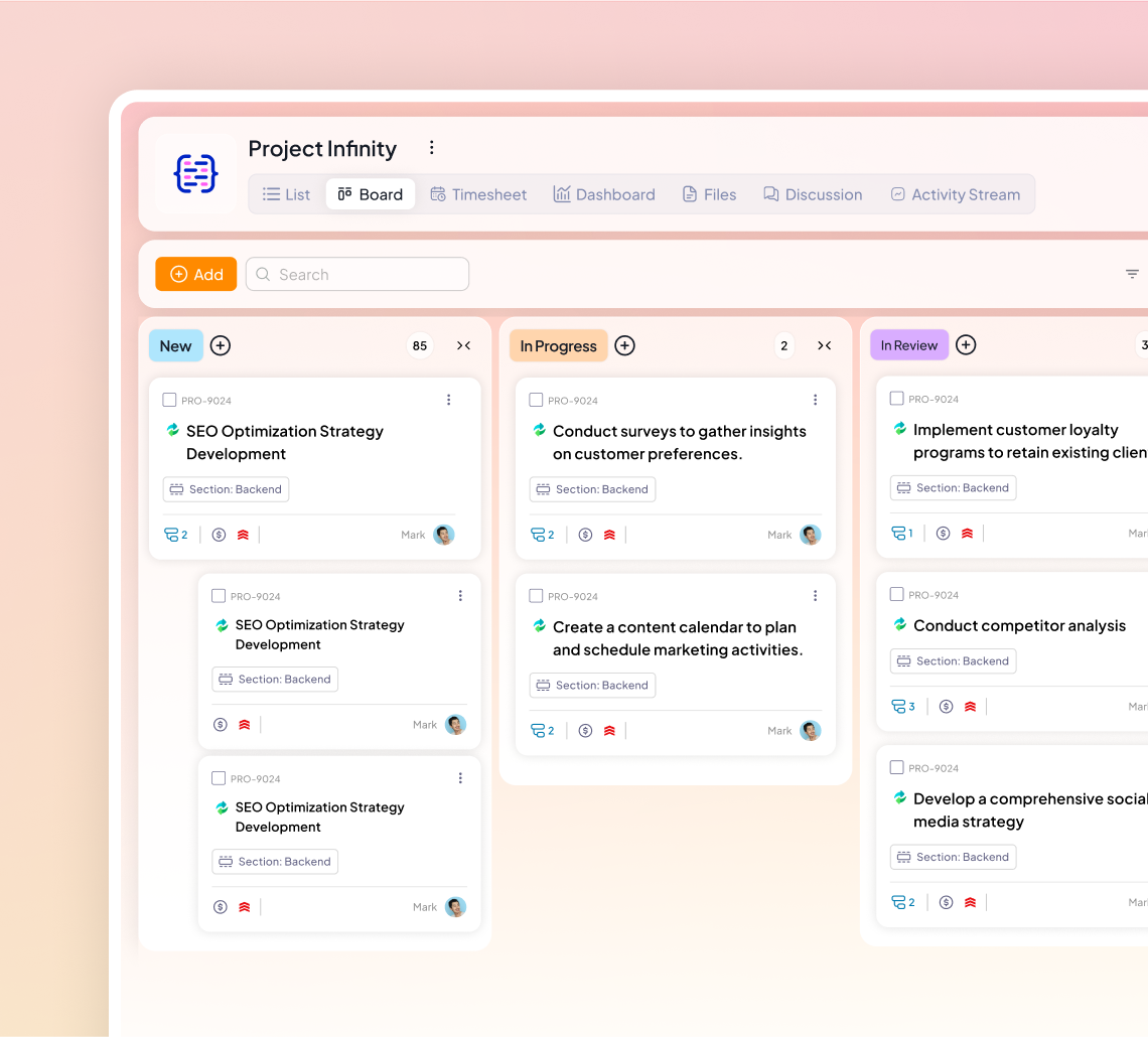 Kanban Board in 5day.io