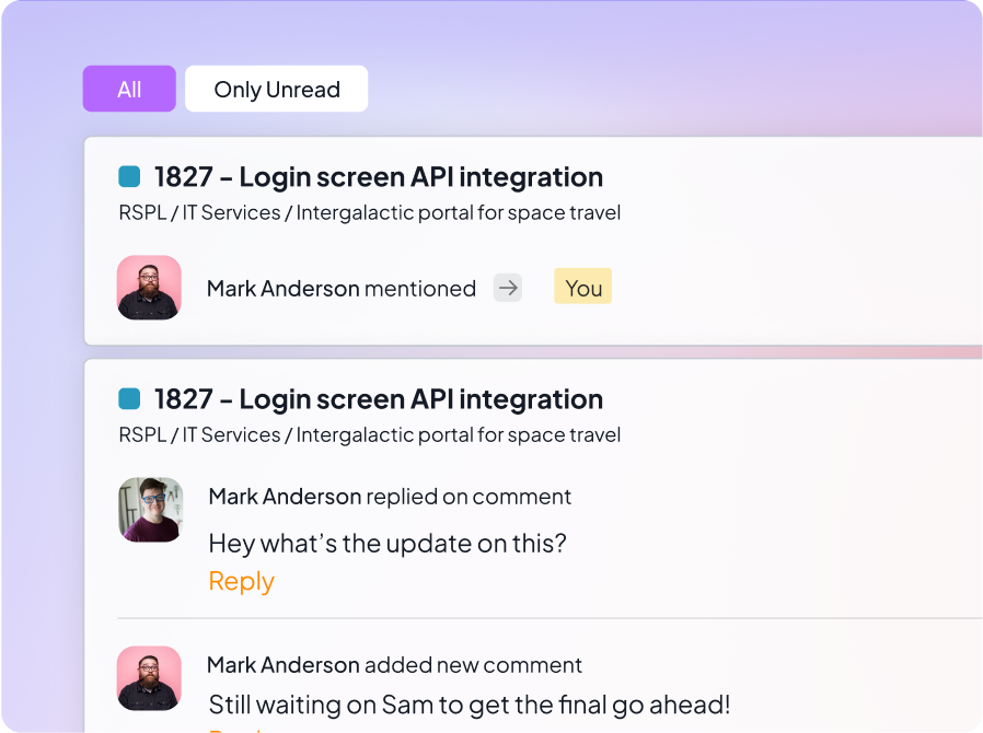 Notifications in 5day.io