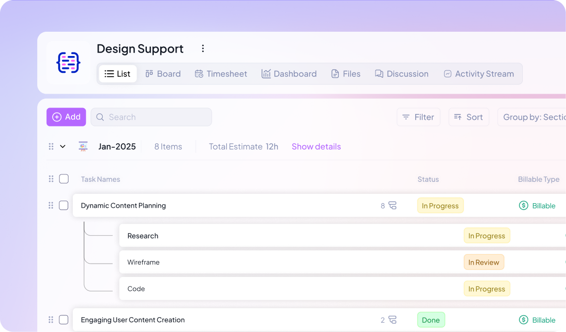 Sync Tasks in 5day.io