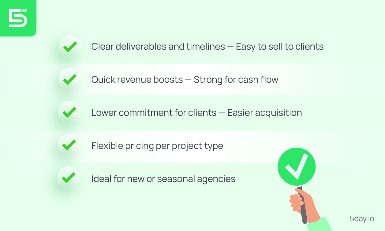 Pros of project-based model