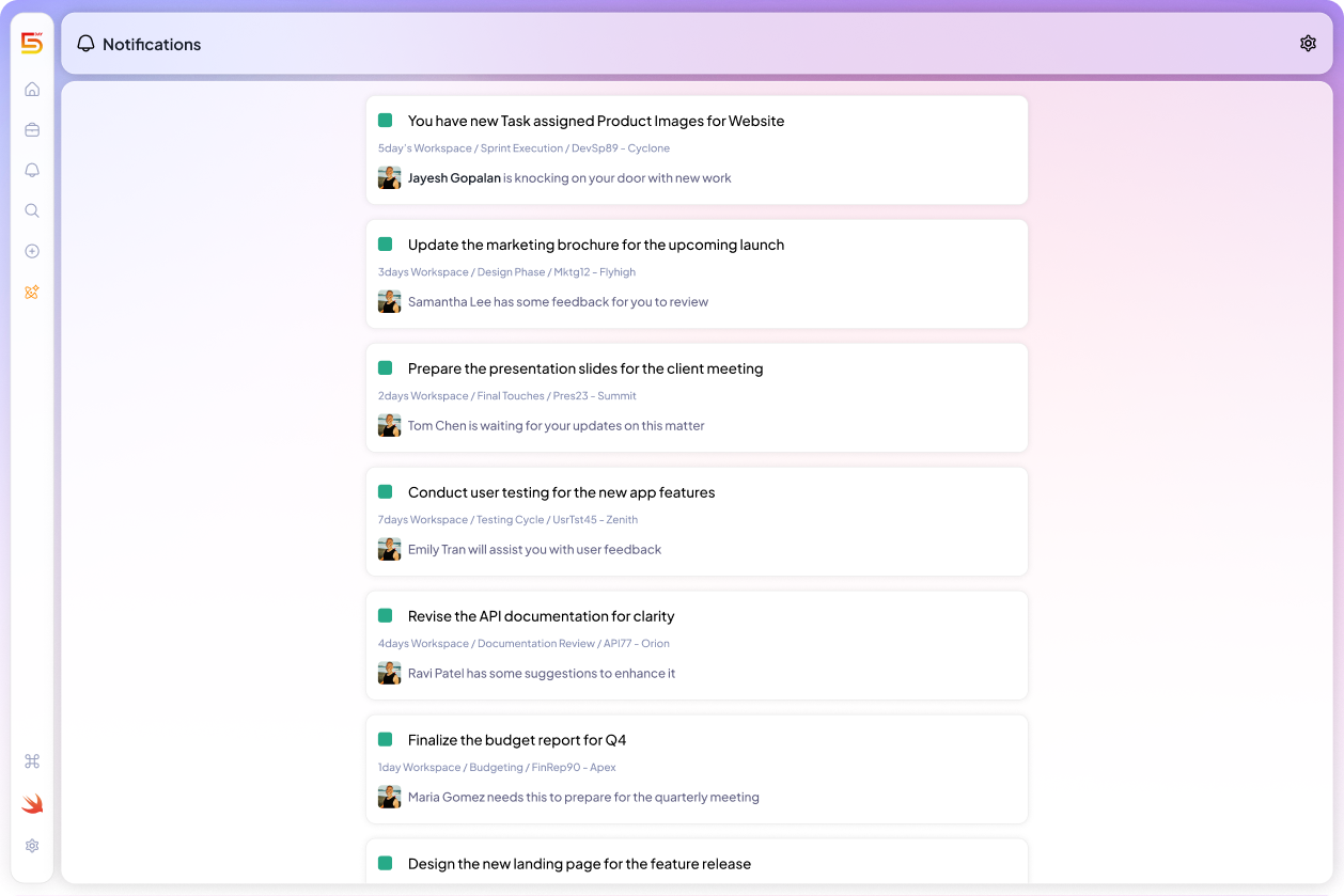 Timesheet Reminders in 5day.io