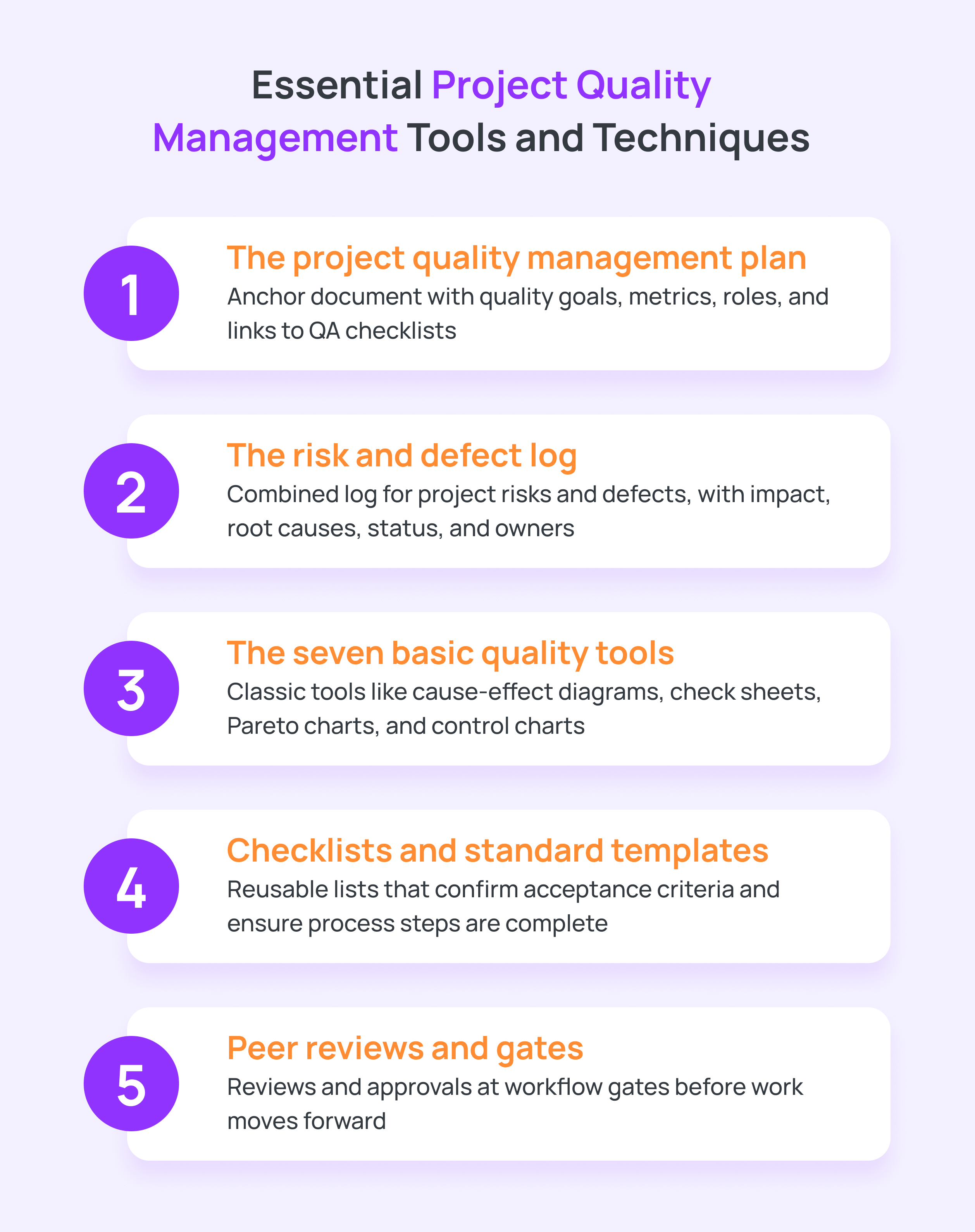 Essential Project Quality Management Tools and Techniques