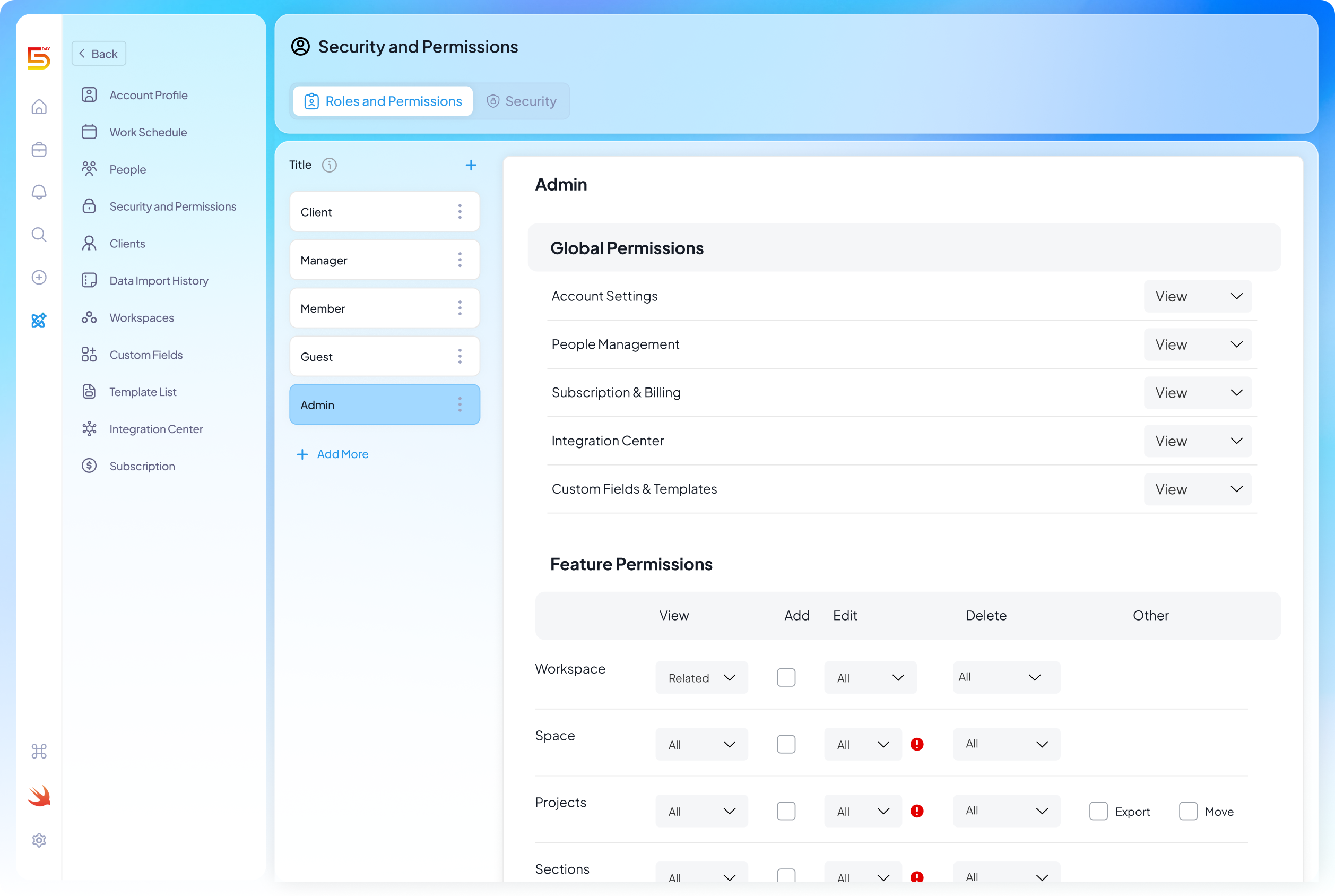 Project stakeholder in 5day.io