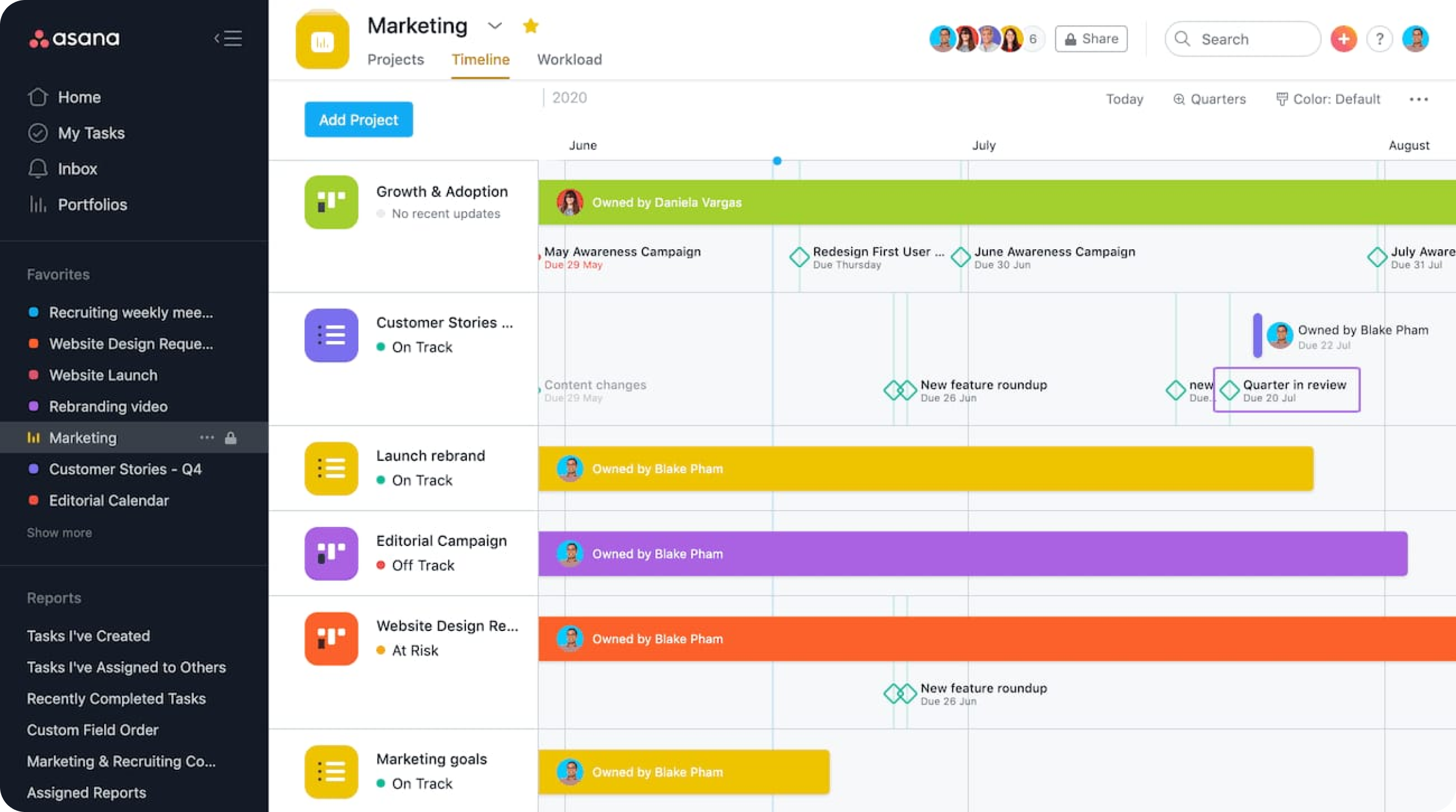 Asana task management