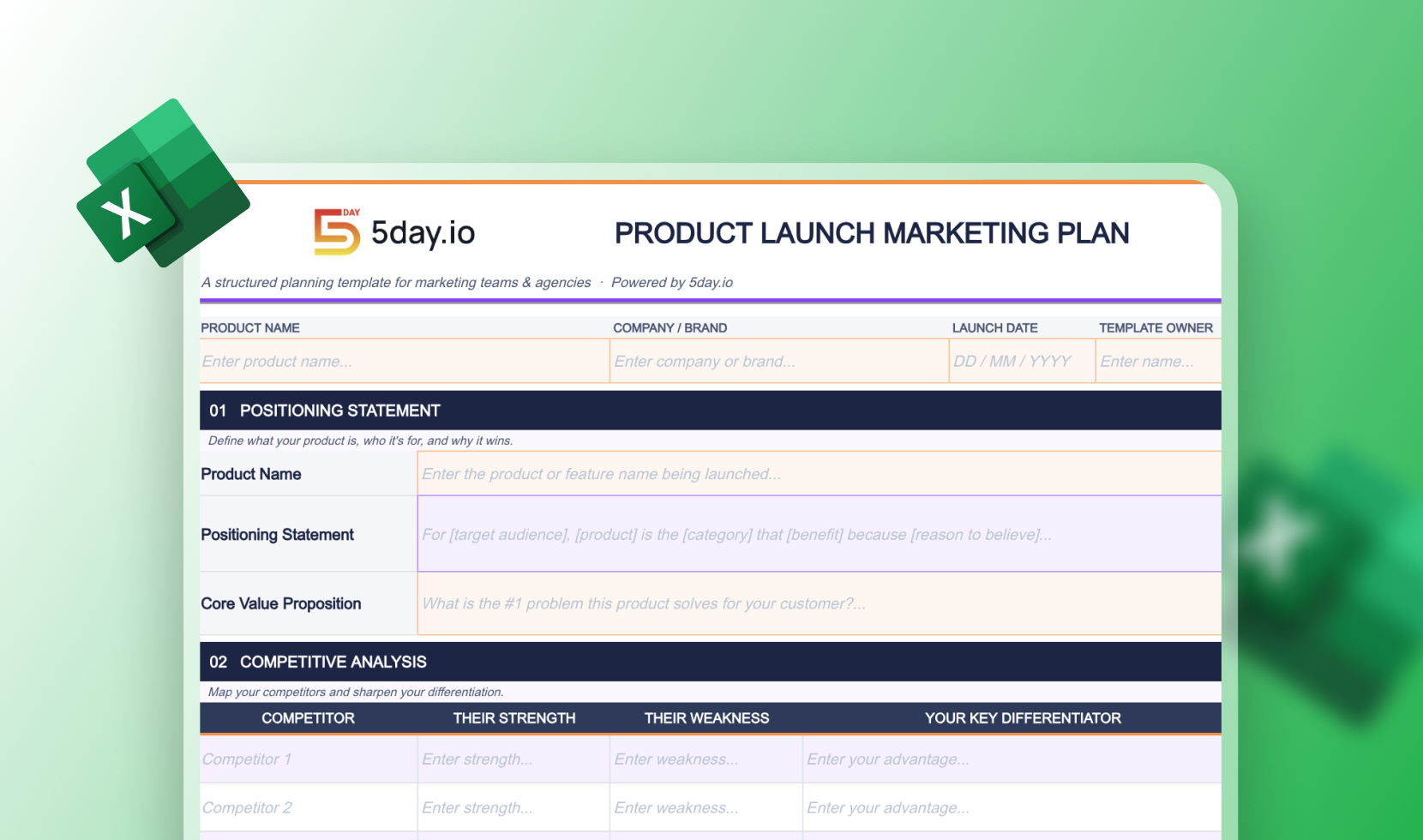Product Launch Marketing Plan Template