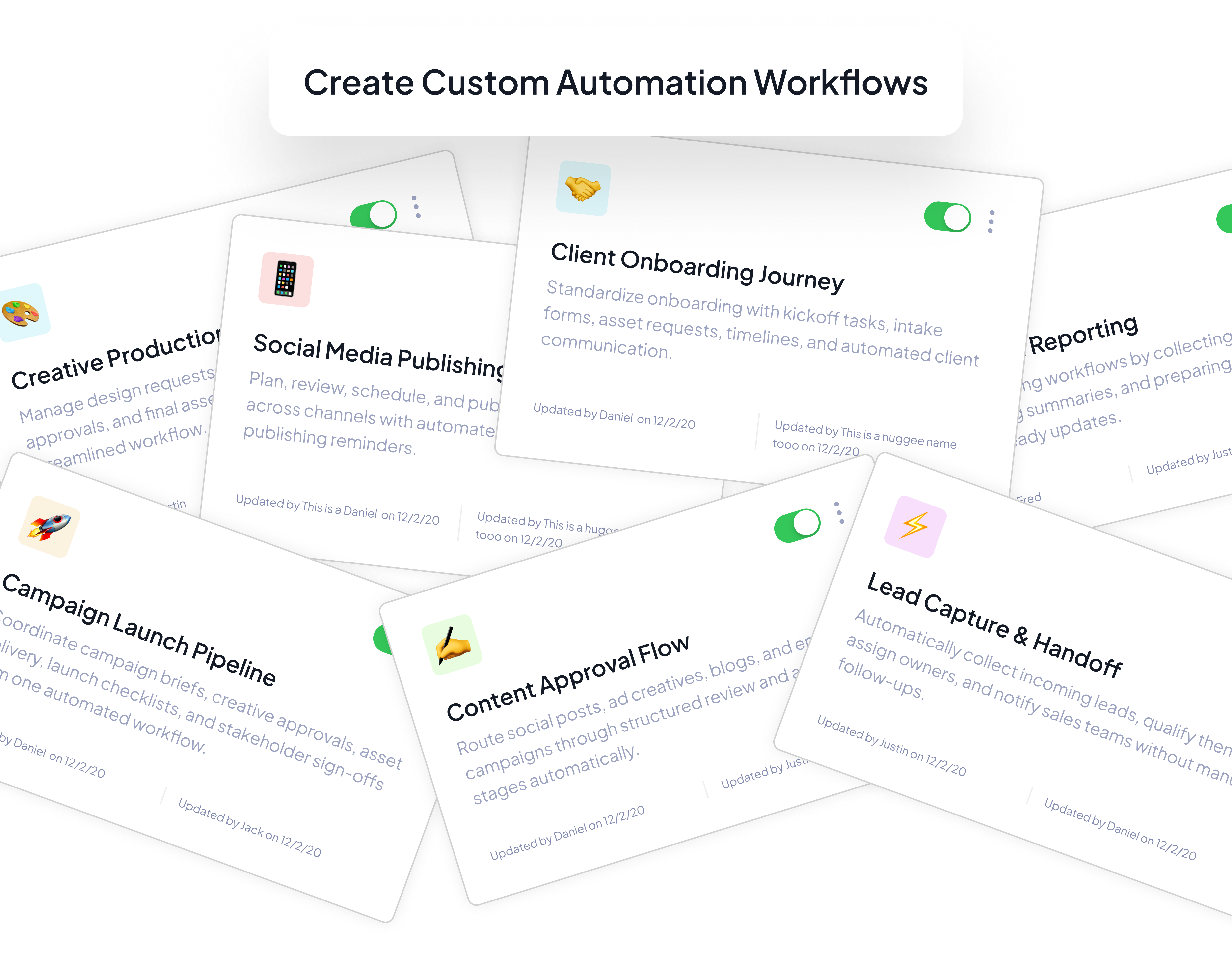 Automation Workflows in 5day.io
