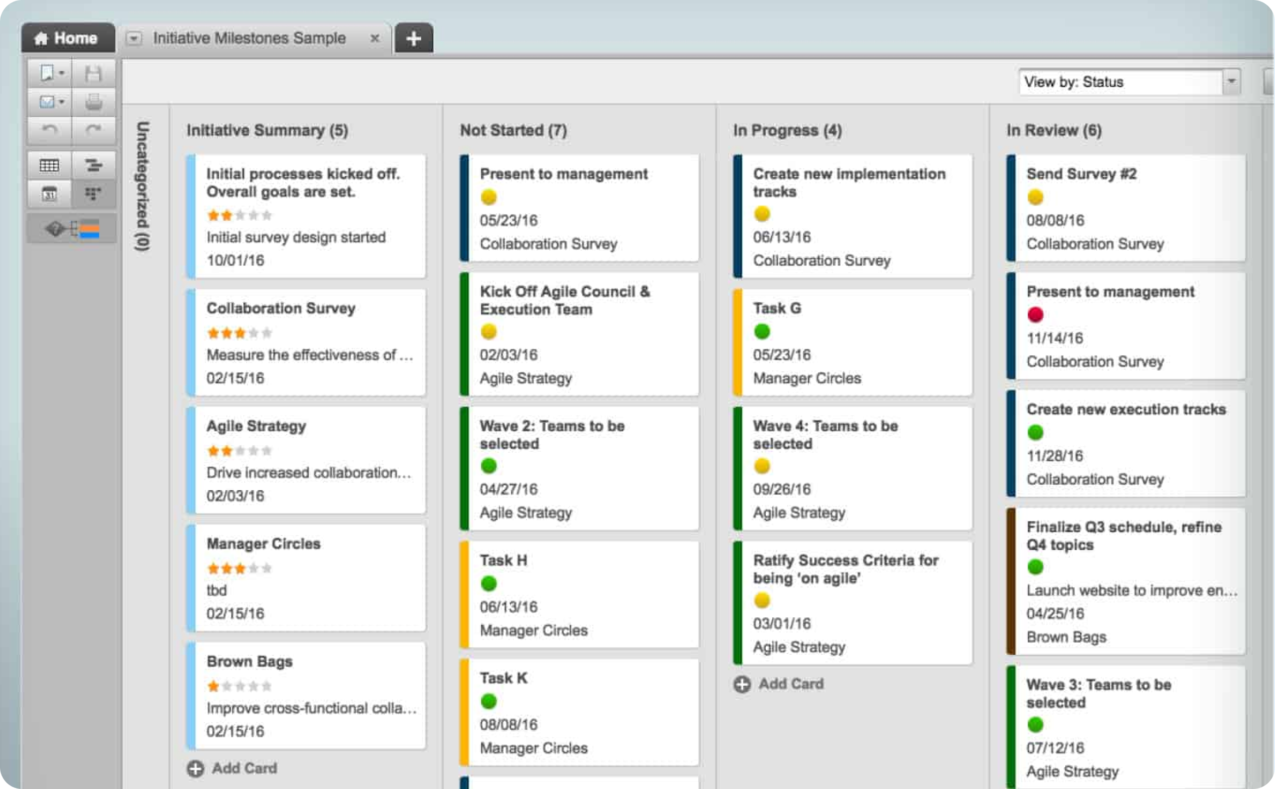 Smartsheet Card view