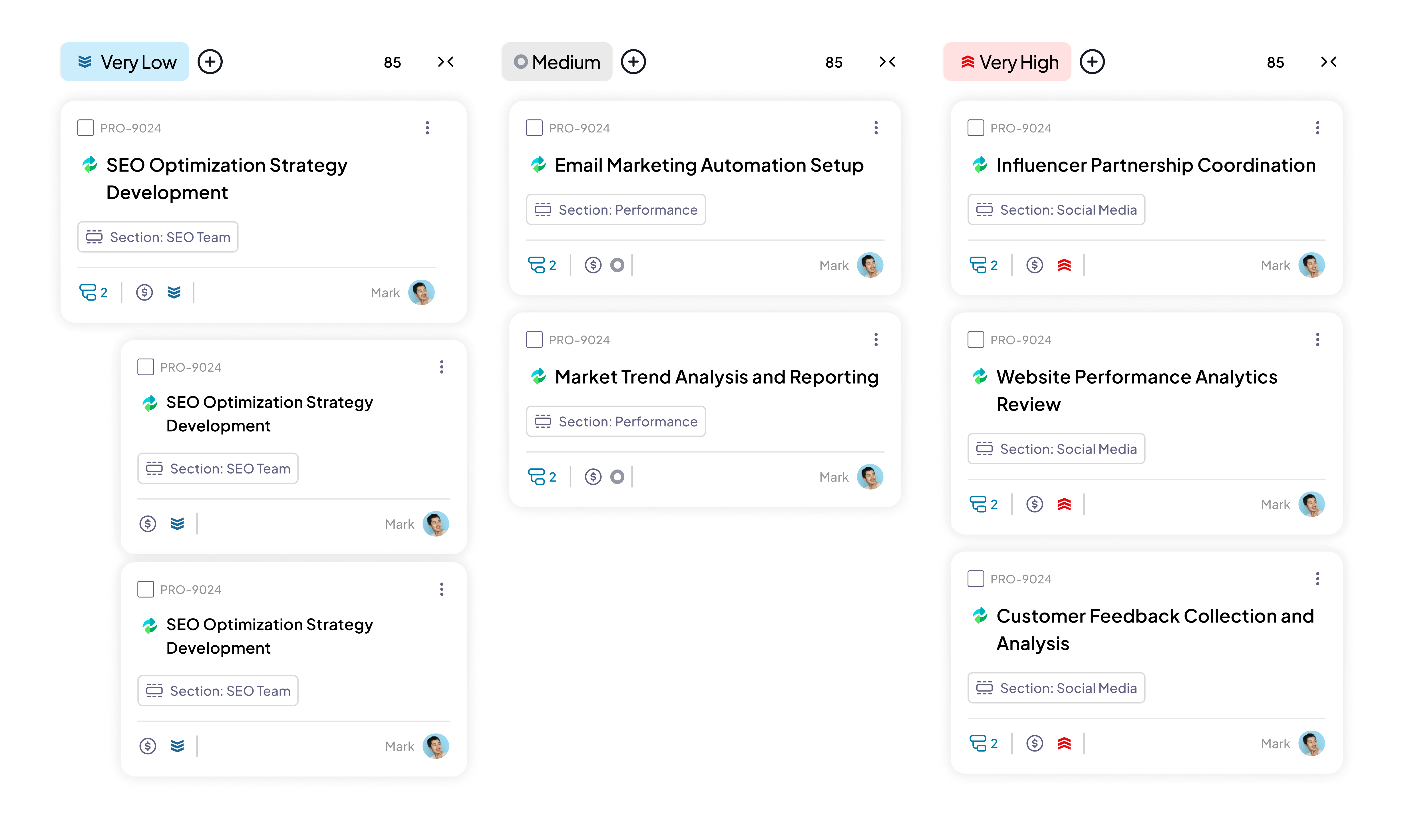 Kanban Board in 5day.io