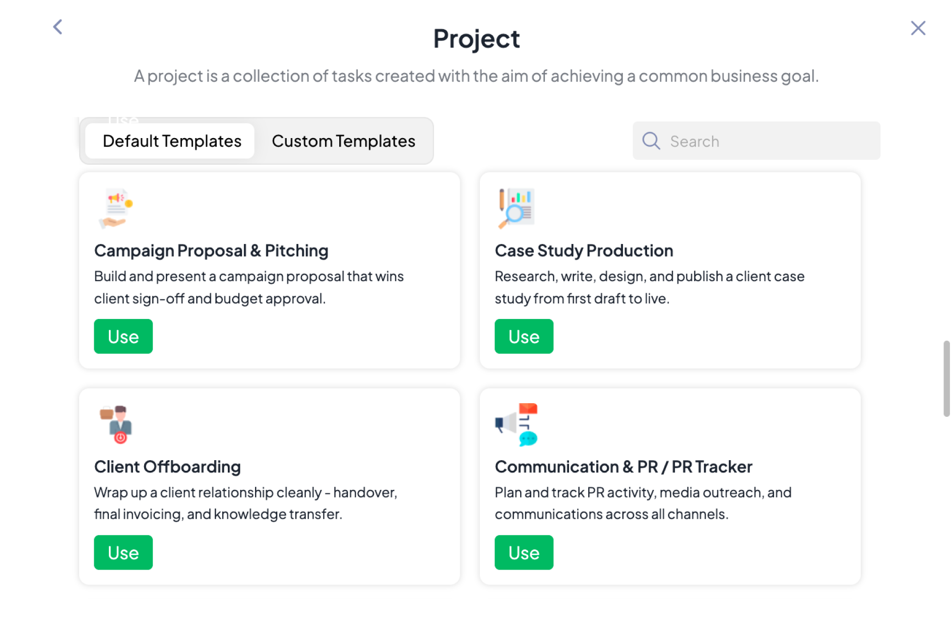 Project Templates in 5day.io 