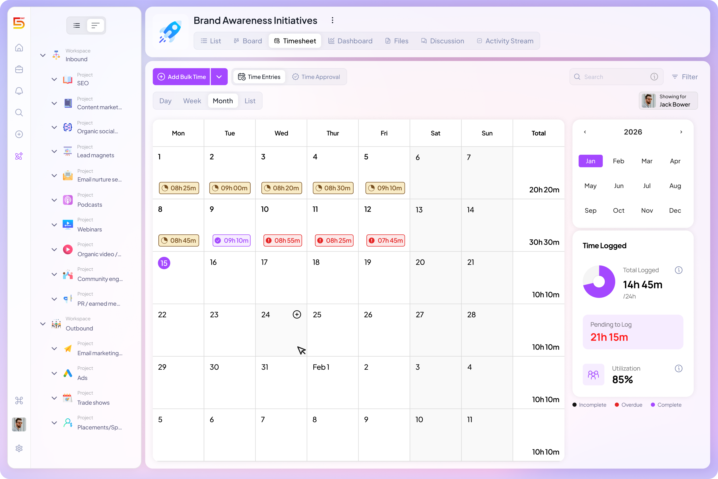 marketing team structure in 5day.io