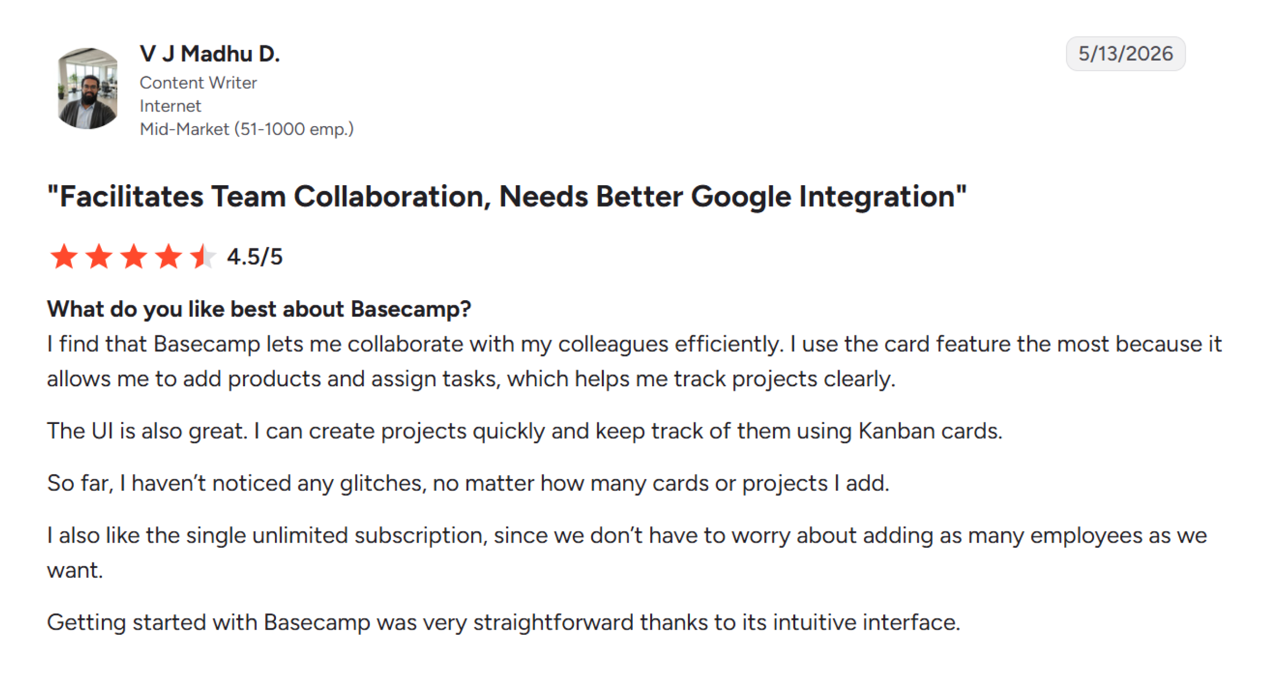 Basecamp review