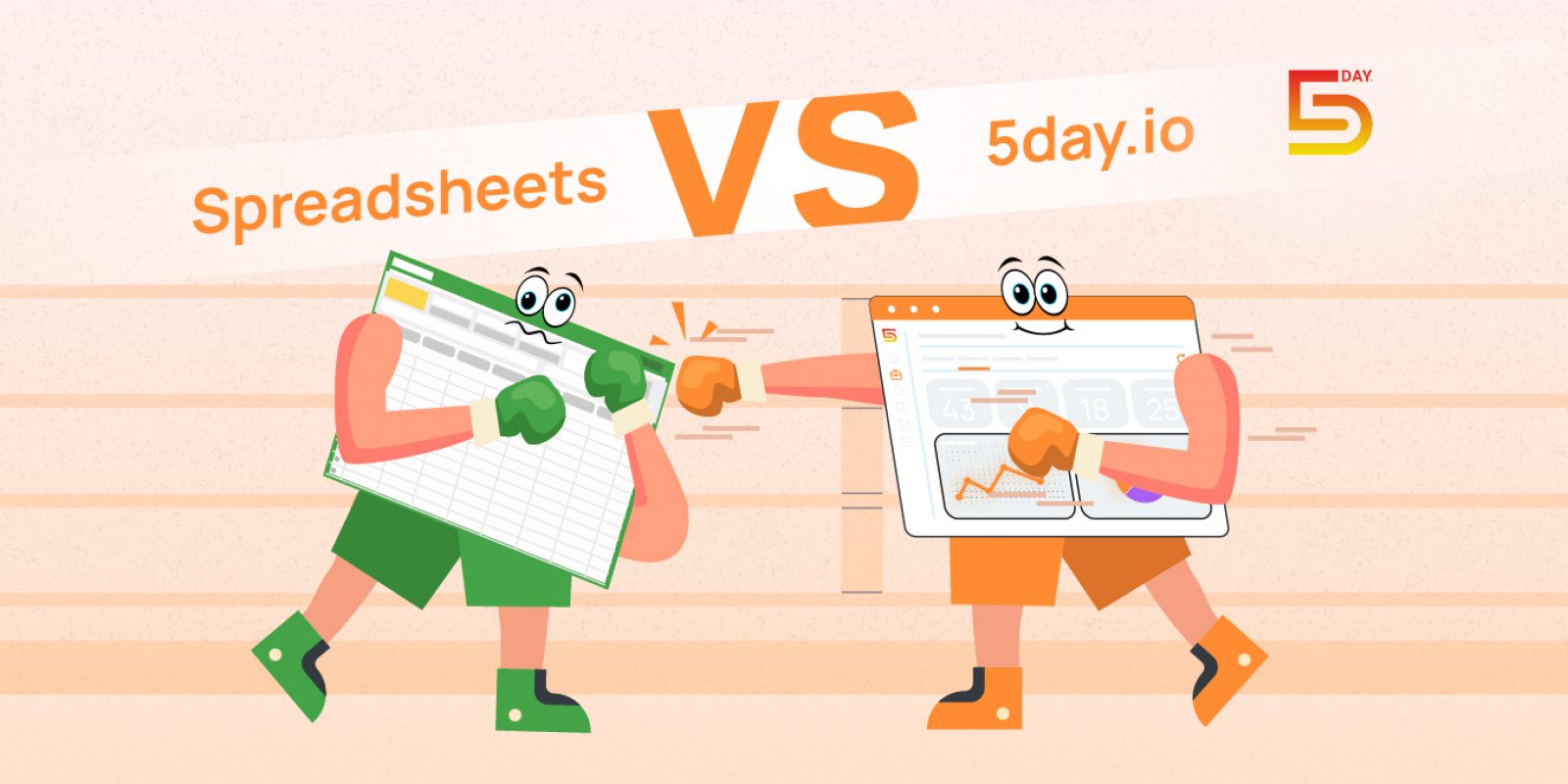 5day.io vs Spreadsheets