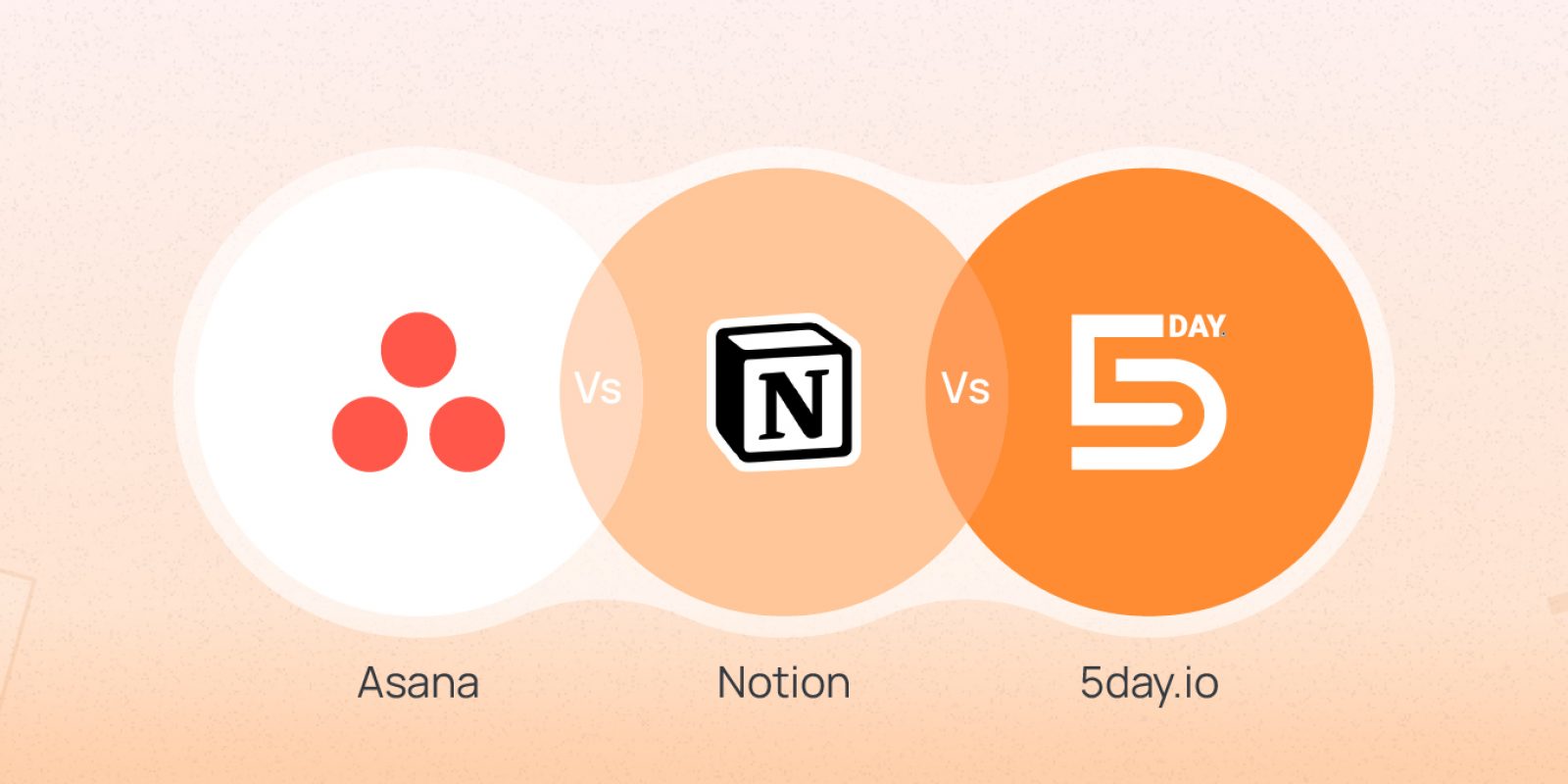 Asana vs Notion vs 5day.io comparison