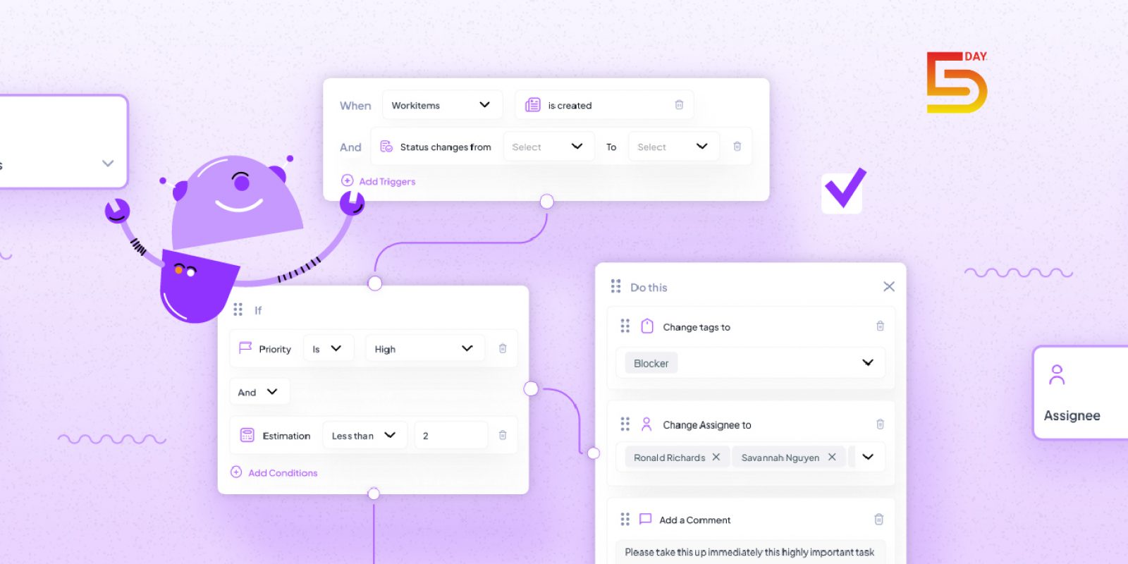 Automation Workflow in 5day.io