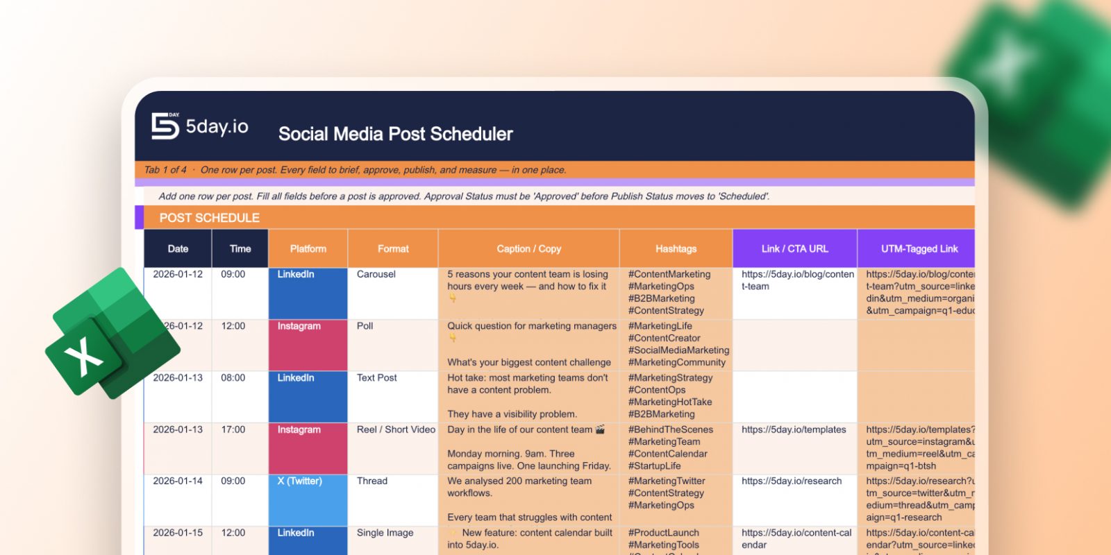 Social Media Post Scheduler template